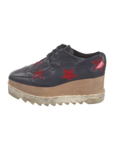 Pre-owned Stella Mccartney Leather Sneakers In Blue