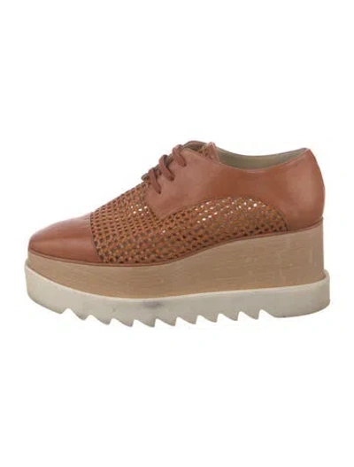 Pre-owned Stella Mccartney Leather Sneakers In Brown