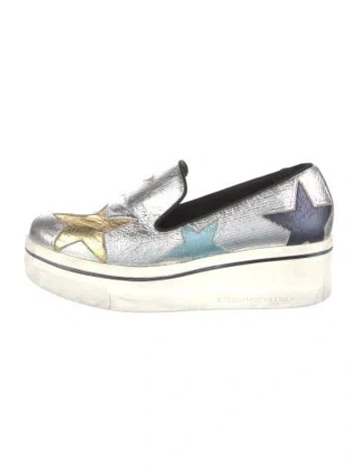 Pre-owned Stella Mccartney Leather Sneakers In Gray