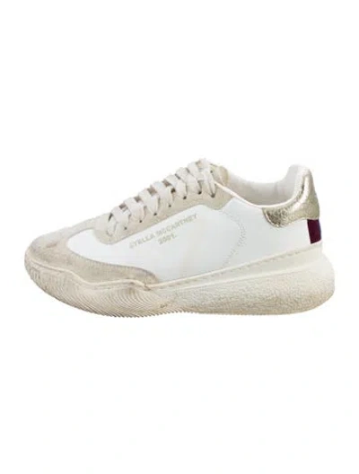 Pre-owned Stella Mccartney Leather Sneakers In Neutral