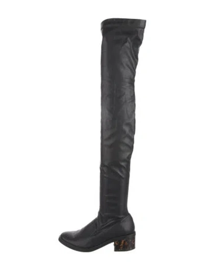Pre-owned Stella Mccartney Leather Sock Boots In Black