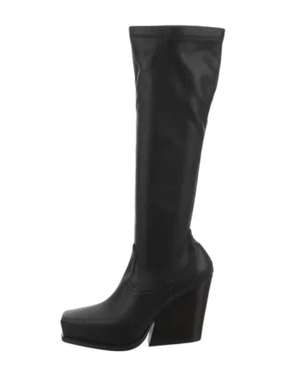 Pre-owned Stella Mccartney Leather Sock Boots In Black