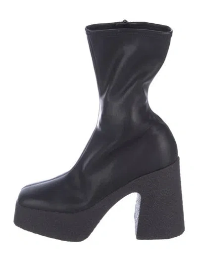 Pre-owned Stella Mccartney Leather Sock Boots In Blue