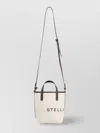 Stella Mccartney Leather Strap Canvas Tote Bag