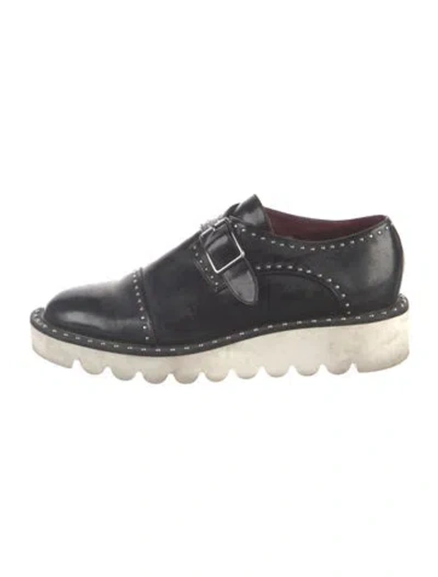 Pre-owned Stella Mccartney Leather Studded Accents Chunky Sneakers In Black
