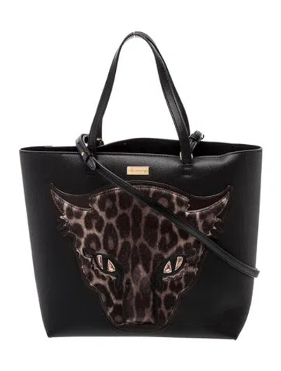 Pre-owned Stella Mccartney Leather Top Handle Bag In Black