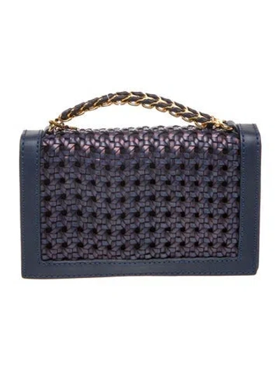 Pre-owned Stella Mccartney Leather Top Handle Bag In Blue