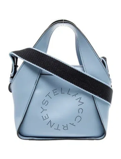 Pre-owned Stella Mccartney Leather Top Handle Bag In Blue