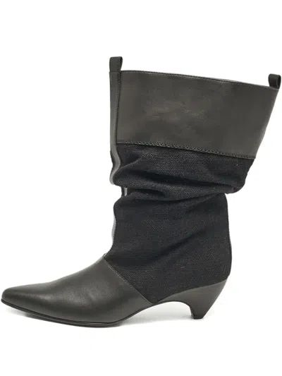 Pre-owned Stella Mccartney Leather-trim Canvas Boots