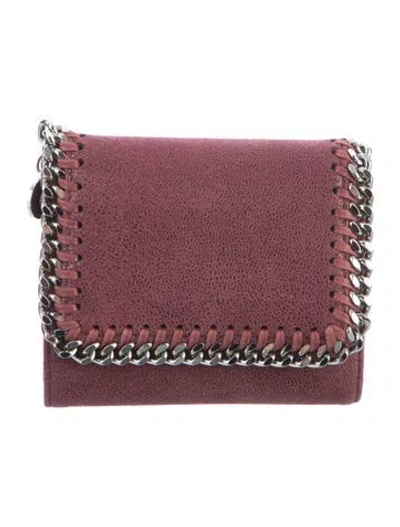 Pre-owned Stella Mccartney Leather Wallet In Burgundy