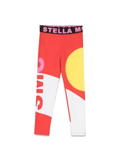 Stella Mccartney Kids Teen Girls Smc Logo Active Leggings In Red