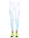 Stella Mccartney Leggings With Logo Print In White