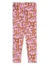 Stella Mccartney Logo-print Leggings In Lilla