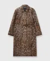 Stella Mccartney Leopard Belted Trench Coat In Leopard Print