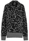 Stella Mccartney Leopard Jacquard Oversized Wool Turtleneck