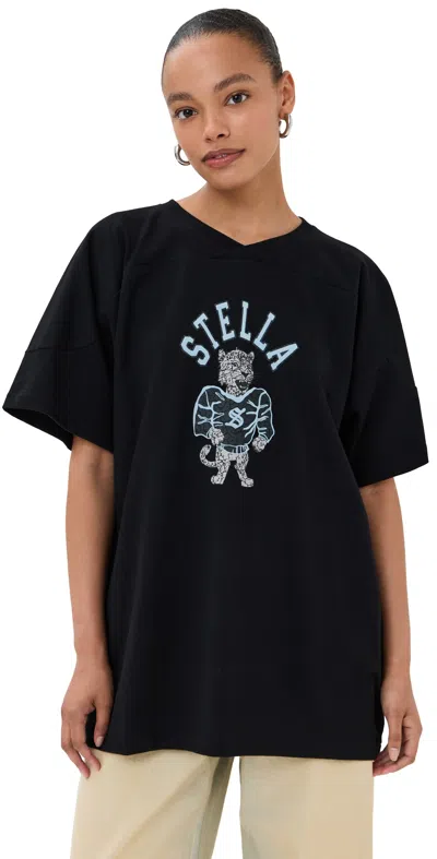 STELLA MCCARTNEY LEOPARD MASCOT T SHIRT BLACK
