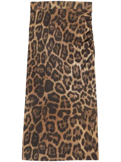 STELLA MCCARTNEY LEOPARD MESH SKIRT