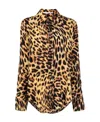 Stella Mccartney All-over Leopard-print Shirt In Nude