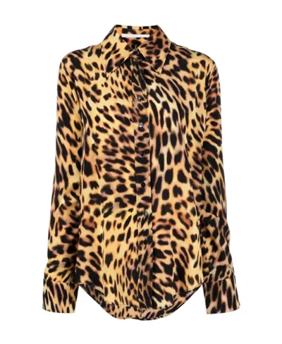 STELLA MCCARTNEY STELLA MCCARTNEY LEOPARD PATTERN LONG-SLEEVED SHIRT