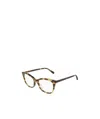 Stella Mccartney Leopard Pattern Rectangular Sunglasses In White