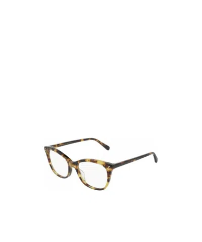 Stella Mccartney Leopard Pattern Rectangular Sunglasses In White