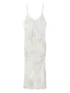 Stella Mccartney Leopard Pattern Sleeveless Midi Dress In White