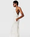 Stella Mccartney Leopard Pattern Sleeveless Midi Dress In White