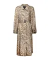Stella Mccartney Oversized Leopard Trench In Nude