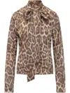 Stella Mccartney Leopard-print Blouse In Braun
