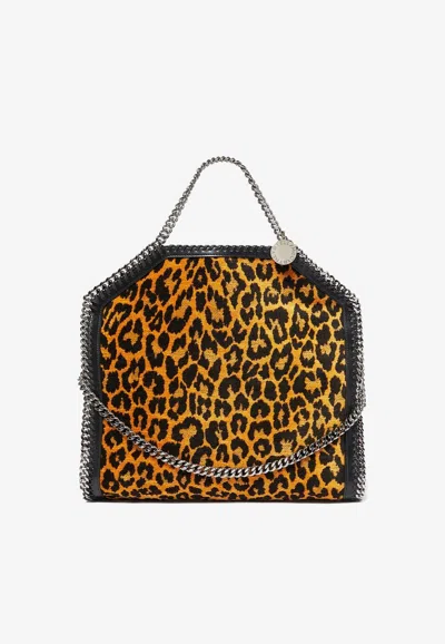 Stella Mccartney Leopard Print Falabella Tote Bag In Brown