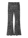 Stella Mccartney Leopard-printed Mid-rise Flared Trousers In Black