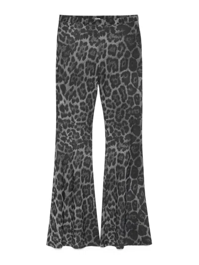 STELLA MCCARTNEY LEOPARD PRINT FLARED JEANS