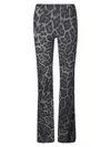Stella Mccartney Leopard Print Flared Trousers In Animal Print