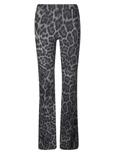 Stella Mccartney Leopard Print Flared Trousers In Animal Print