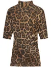 Stella Mccartney Leopard-print High Neck Top In Leopard Print