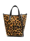 Stella Mccartney Jacquard Leopard Bucket Bag In Multi