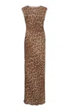Stella Mccartney Leopard Sleeveless Maxi Dress In Print