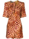 Stella Mccartney Leopard-print Mini Dress In Multi