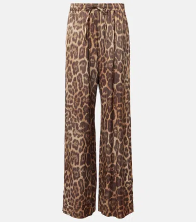 STELLA MCCARTNEY LEOPARD-PRINT PAJAMA PANTS