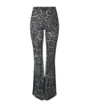 Stella Mccartney Flared High-waisted Leggings Leopard Print In Gray