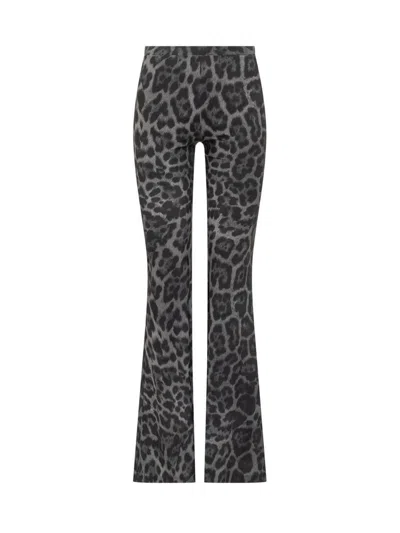 Stella Mccartney Leopard Print Pants In Black