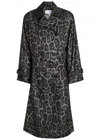 Stella Mccartney Beltd Trench Coat With Leopard Print