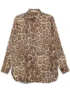 Stella Mccartney Leopard Print Shirt In Brown
