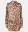 Stella Mccartney Leopard-print Shirt In Neutrals