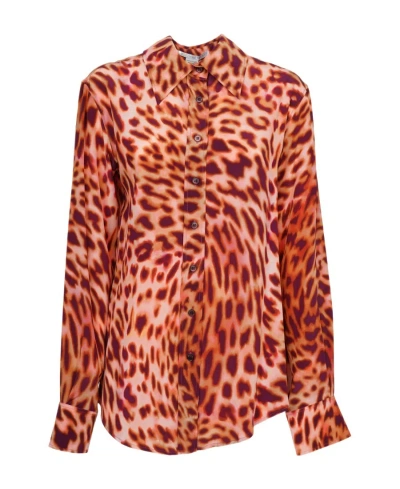 Stella Mccartney Leopard Print Shirt In Red