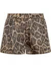 Stella Mccartney Leopard-print Shorts In Brown