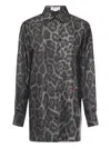 Stella Mccartney Leopard-print Silk Shirt In Gray