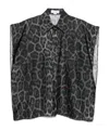 Stella Mccartney Leopard-print Sleeveless Blouse In Gray