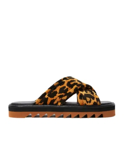 STELLA MCCARTNEY STELLA MCCARTNEY SNEAK-ELYSE LEOPARD TWISTED SANDALS