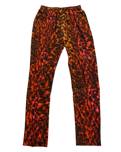 Stella Mccartney Leopard Print Trousers In Multicolor Silk